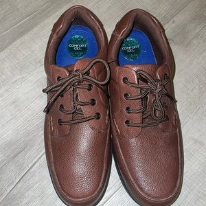 Men’s Nunn Bush Memory Foam brown leather size 11 lace up shoes EUC